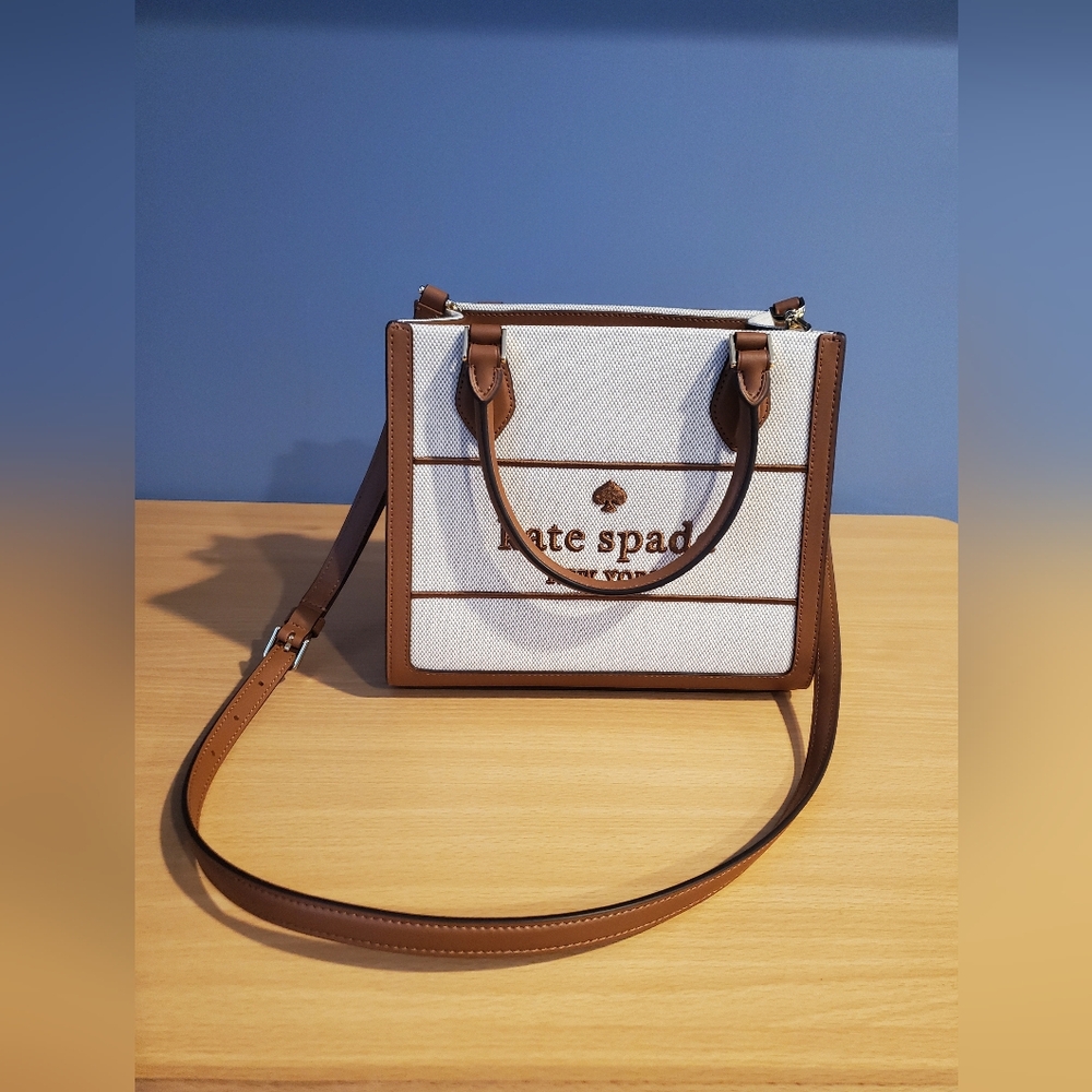 Kate Spade Ellie Canvas Sm. Tote - Warm Gingerbread - NWT